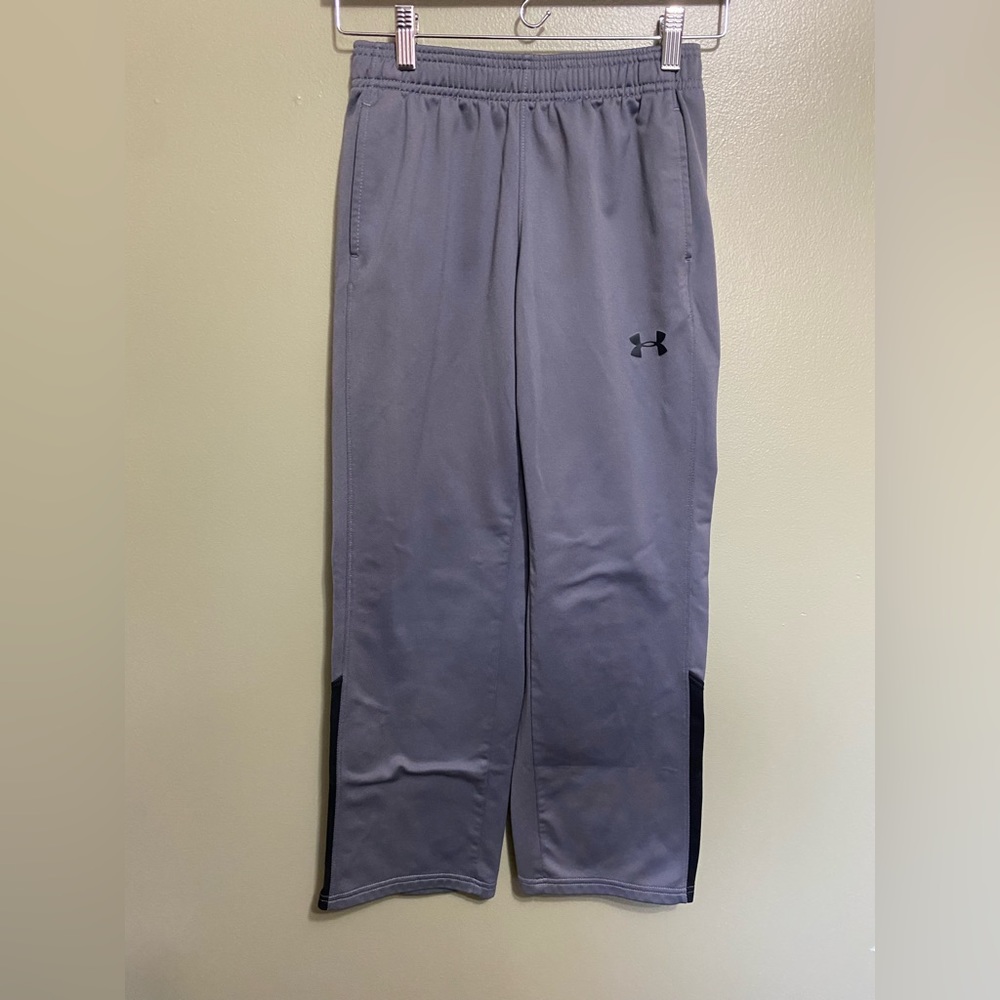 Under Armour Grey Track Pants, Size Youth Mediun